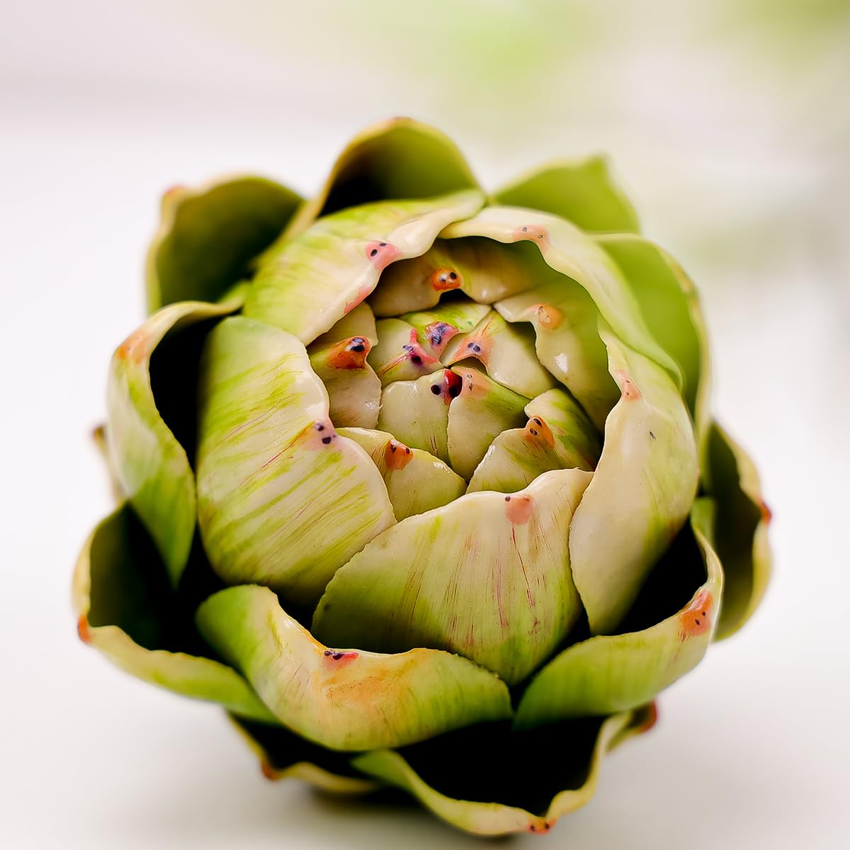 6Pcs Small Green Faux Artichokes Fake Artichokes Artificial Vegetables and Fake Fruits Artichoke Bowl Filler for Home Kitchen Centerpiece Tabletop Decorations