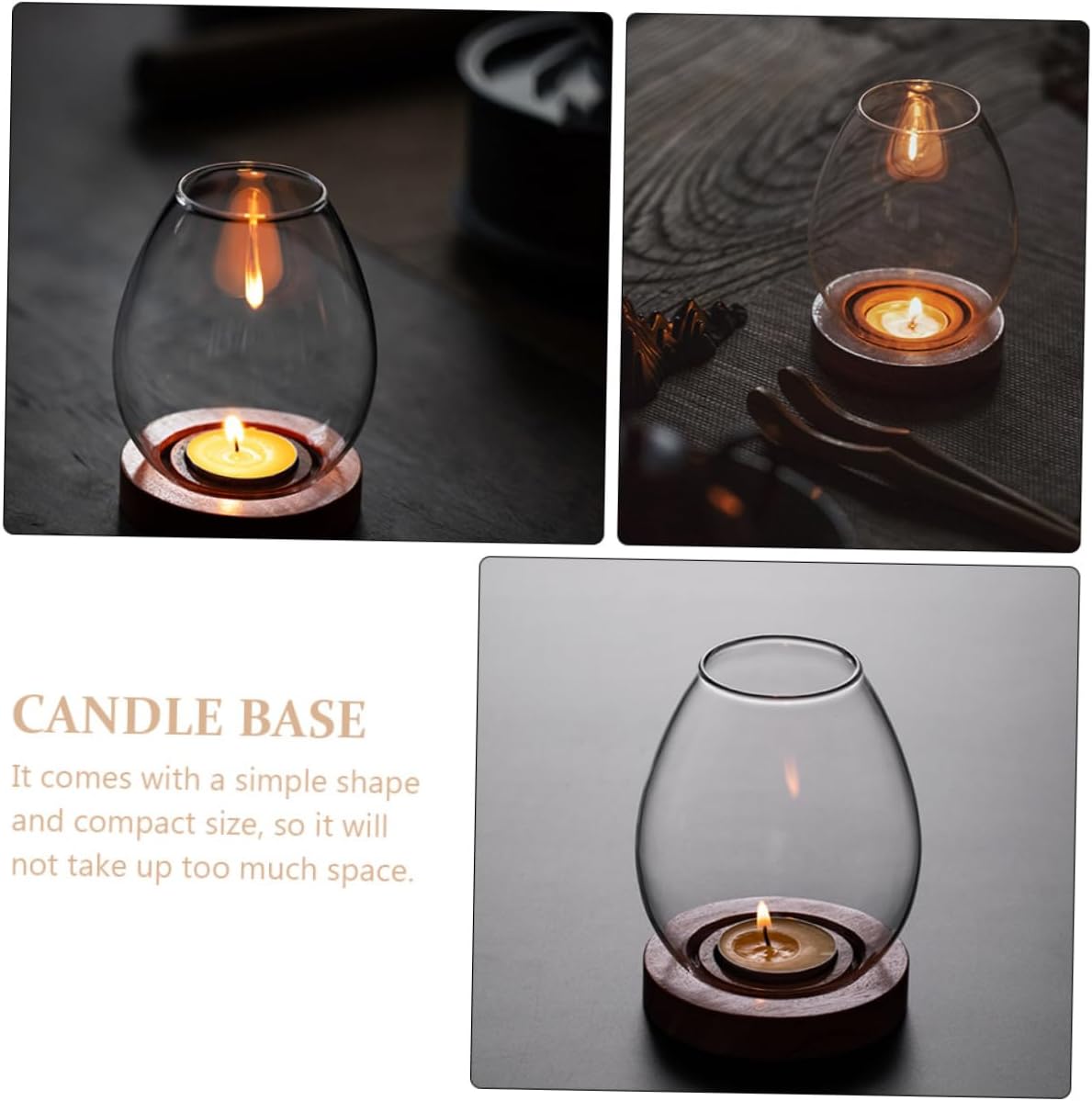 Glass Base Hurricane Candle Holder