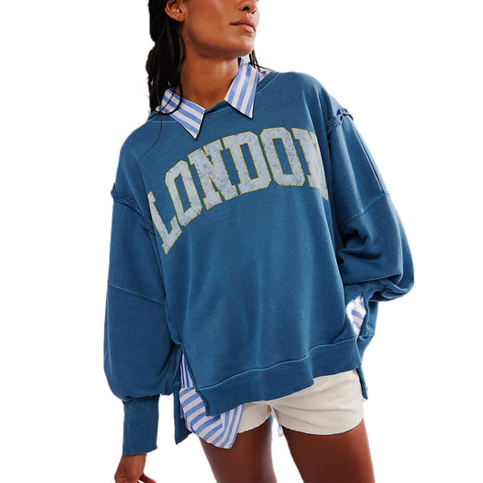 Womens Vintage Oversized Graphic Cute Crewneck Sweatshirt Y2k Loose Fit Aesthetic Retro Pullover Going Out Tops