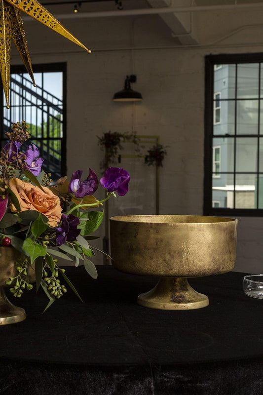 Gold Metal Compote Bowl