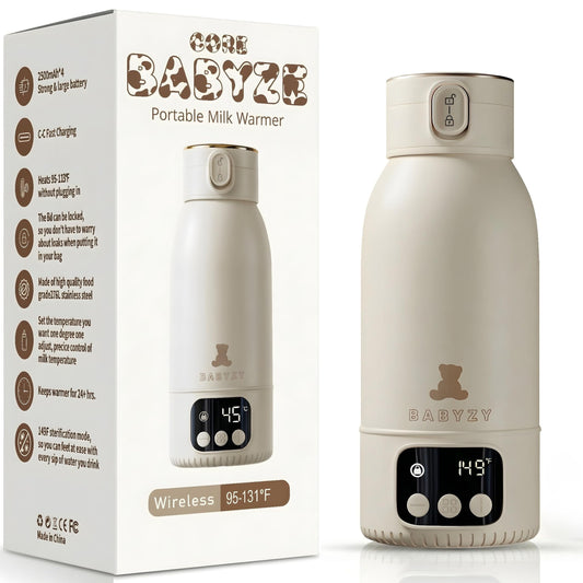 Portable Bottle Warmer 17oz – Baby Bottle Warmer for Breast Milk & Formula, Fast Heating with Smart Temperature Control, Long Battery Life, Cordless for Travel, Car & Outdoor Baby Feeding