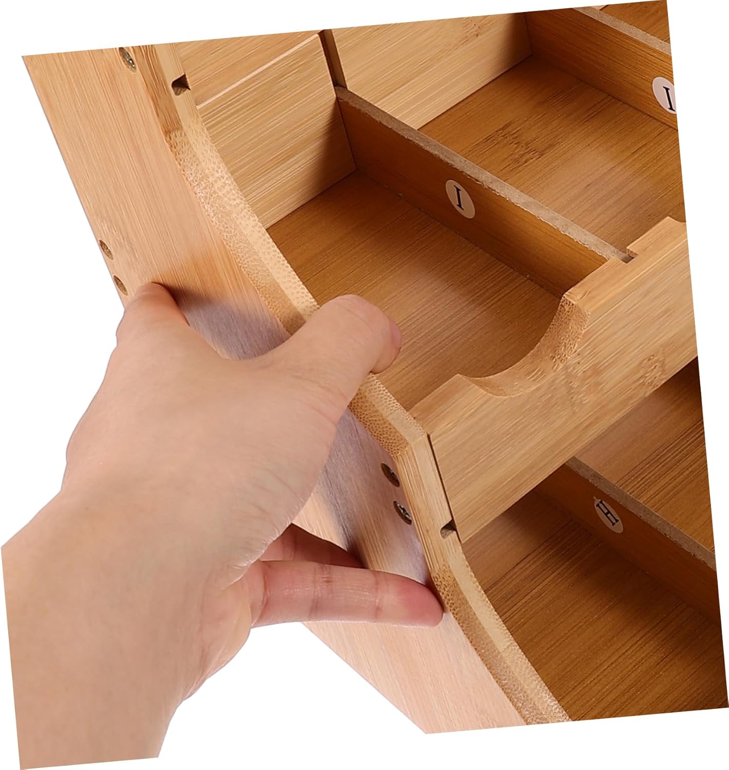 Tea Organizer and Storage Tiered Tea Bag Holder for Cabinet Bamboo Material