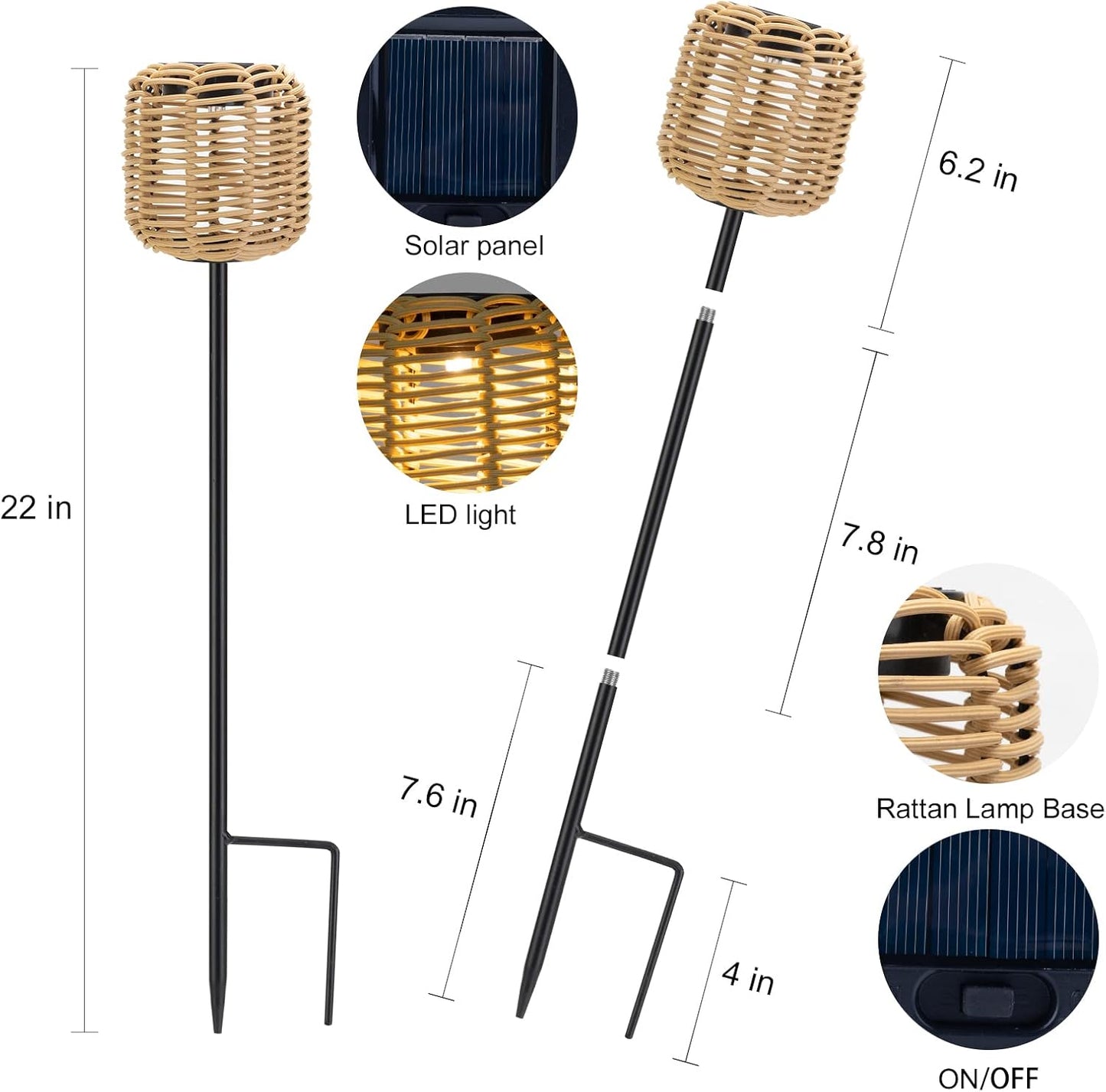 Outdoor Solar Bamboo Lights