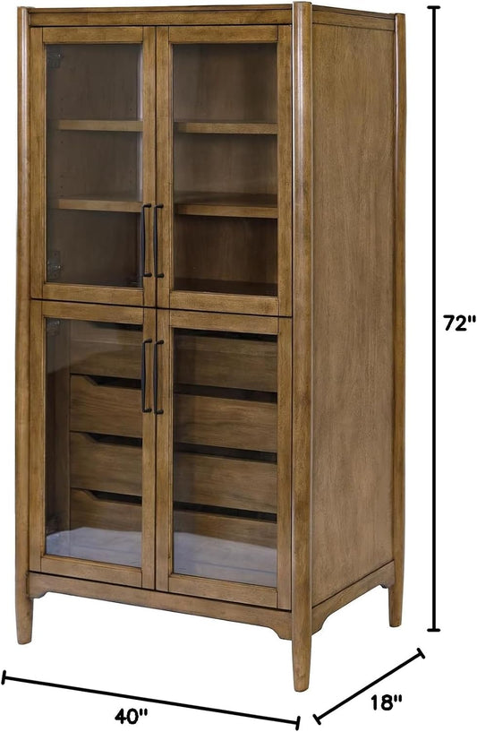 Wood Bookcase Display Cabinet