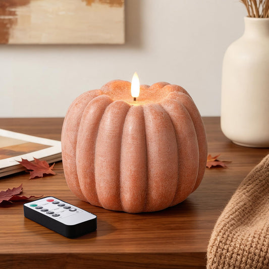 Flameless Pumpkin Candle with Remote