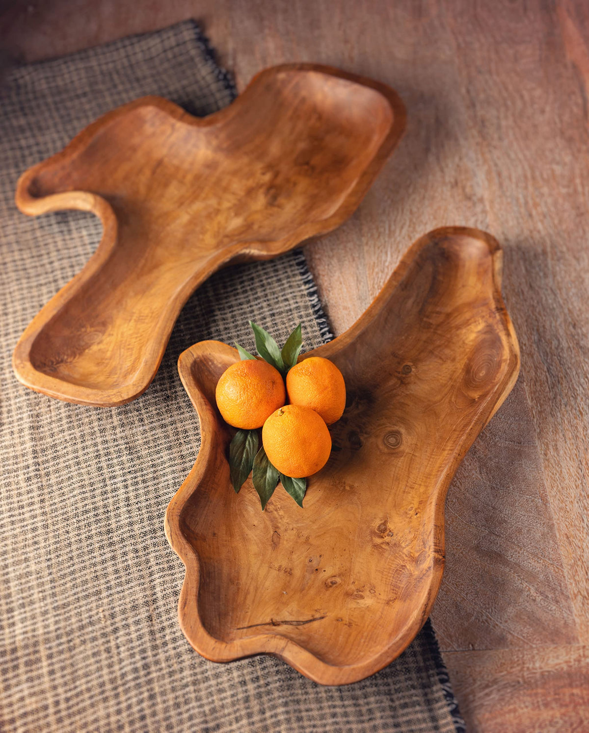 Hand Carved Leaf Bowl