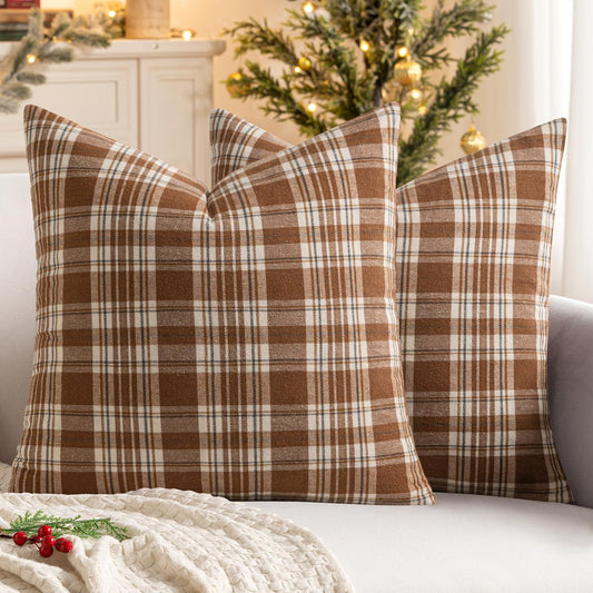 Fall Plaid Pillow Covers