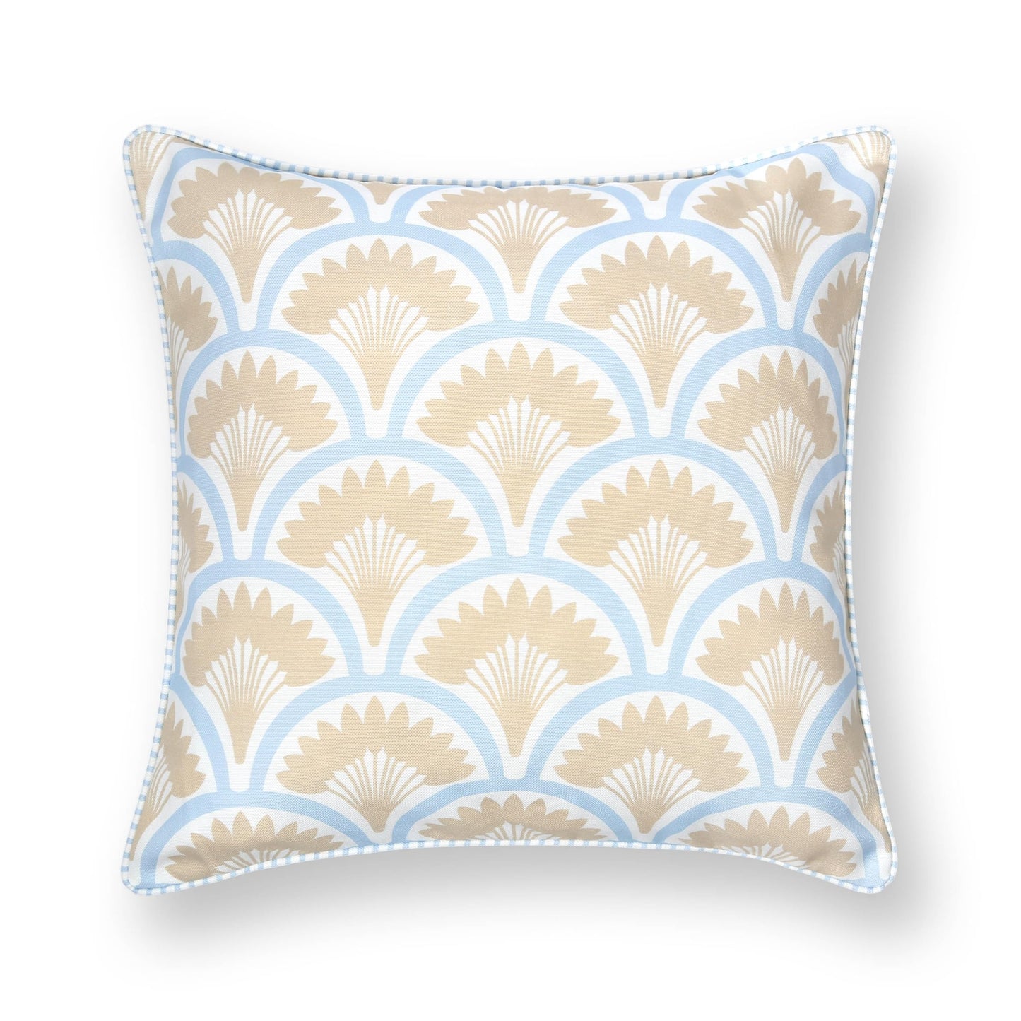 Indoor Outdoor Scalloped Lumbar Pillow Cover 12"x20"