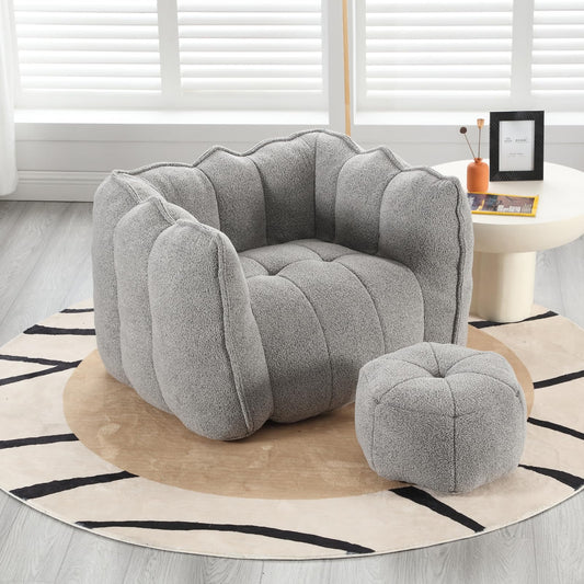 Bean Bag Couch with Ottoman