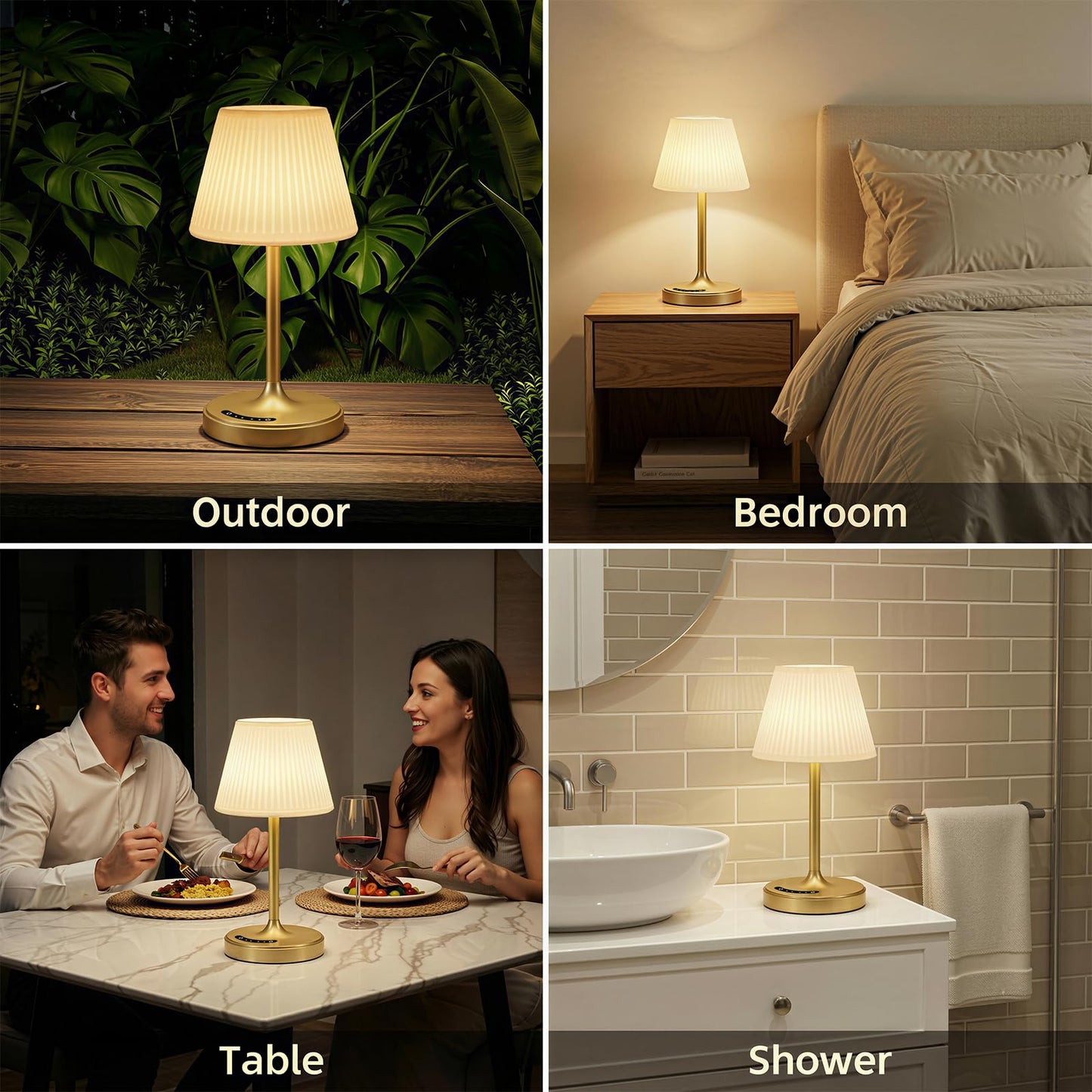Cordless Waterproof Shower Lamp