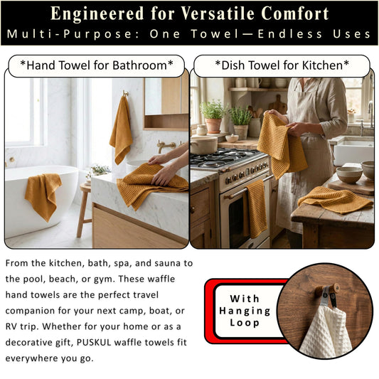 Turkish Organic Waffle Kitchen Towel (Set of 3)