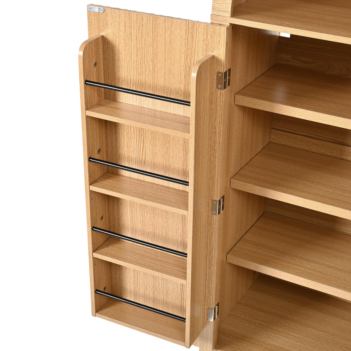 72" Tall Arched Kitchen Pantry Cabinet with 2 Drawers