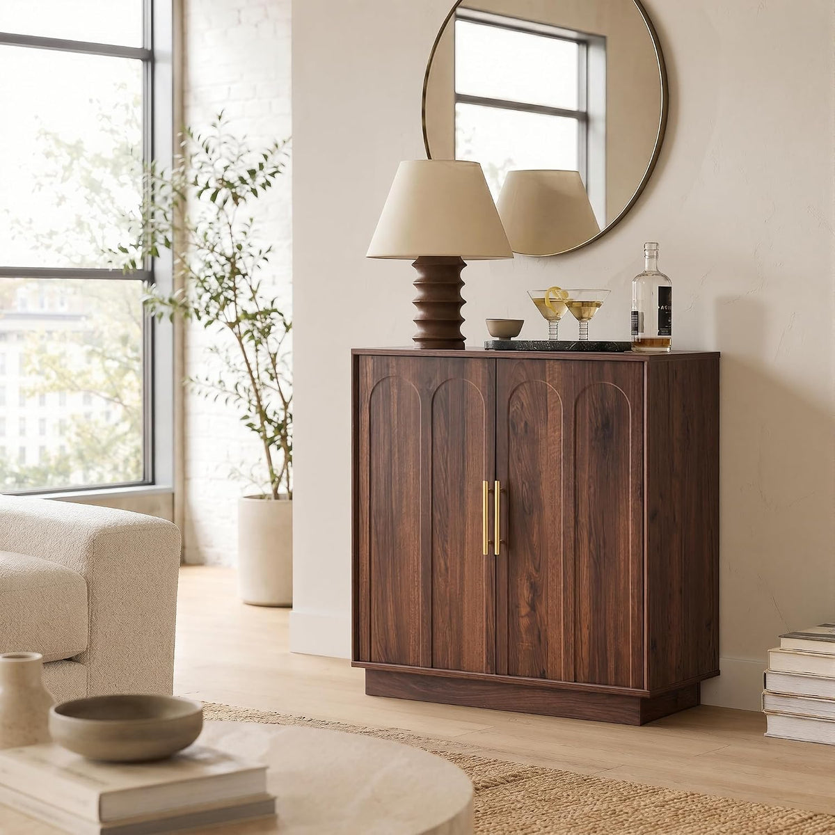 Mid Century Modern Wine Bar Cabinet