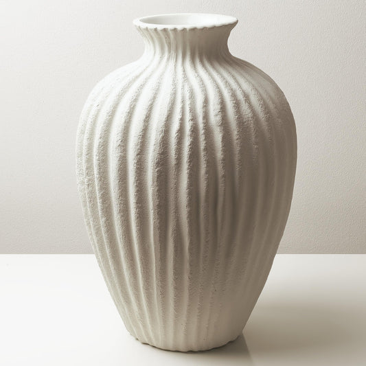 Ceramic Vase Rustic White for Farmhouse, Small Table Decorative Vase for Home Decor, Nordic for Ofice Hotel Living Room, Shelf, Tabletop Décor