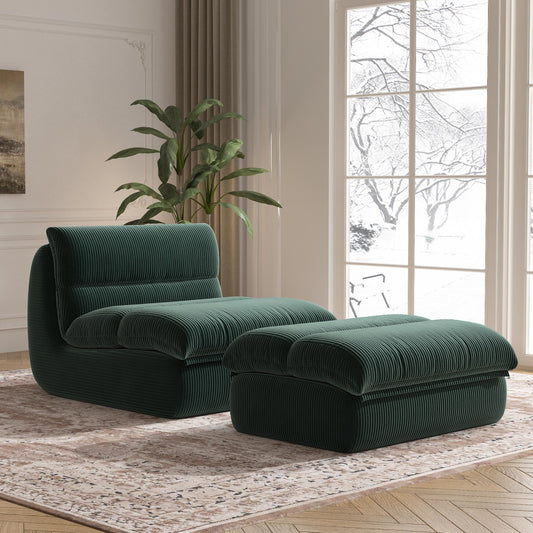 Cozy Comfy Bean Bag Chair with Ottoman