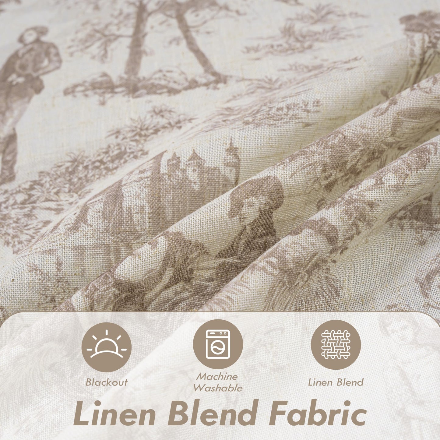 Linen Blackout Valance Window Curtain