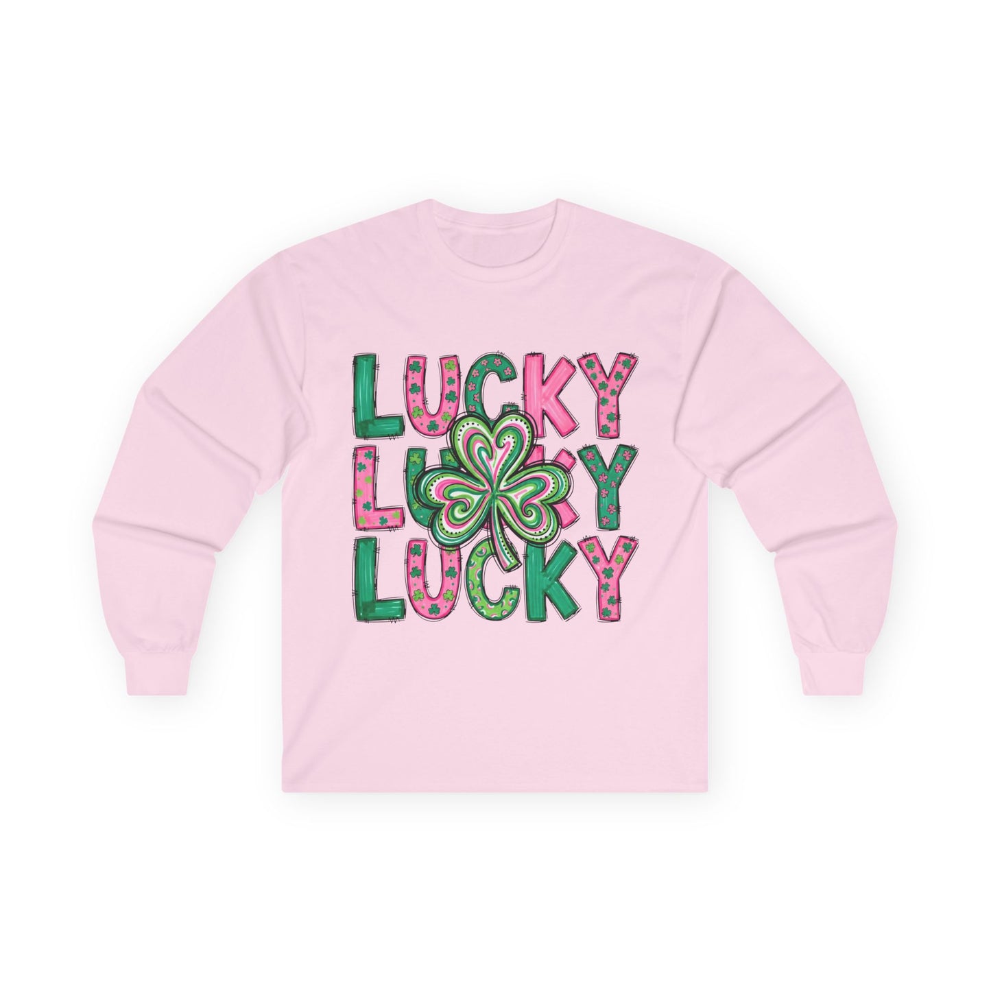 Lucky Clover Long Sleeve Tee – St. Patrick’s Day Graphic Shirt