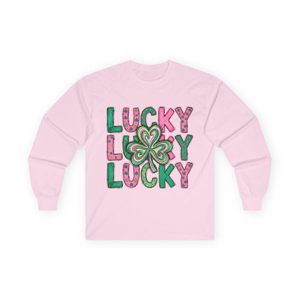 Lucky Clover Long Sleeve Tee – St. Patrick’s Day Graphic Shirt