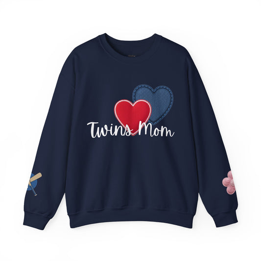 Crewneck Sweatshirt with Floral & Paint Sleeve Art — Casual Artistic Pullover