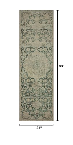 Loloi Magnolia Home by Joanna Gaines Sinclair Collection SIN-01 Pebble/Taupe 7'-6" x 9'-6", .25" Pile Height, Machine Washable, Area Rug