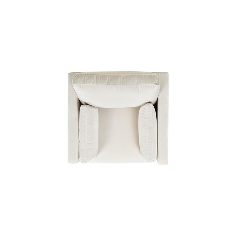 36" Modern Arm Chair, Performance Velvet
