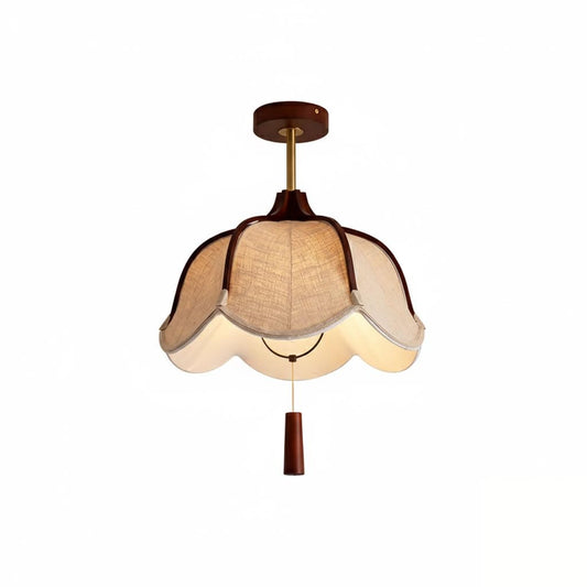 Vintage Mid-Century Semi-Flush Mount Ceiling Light