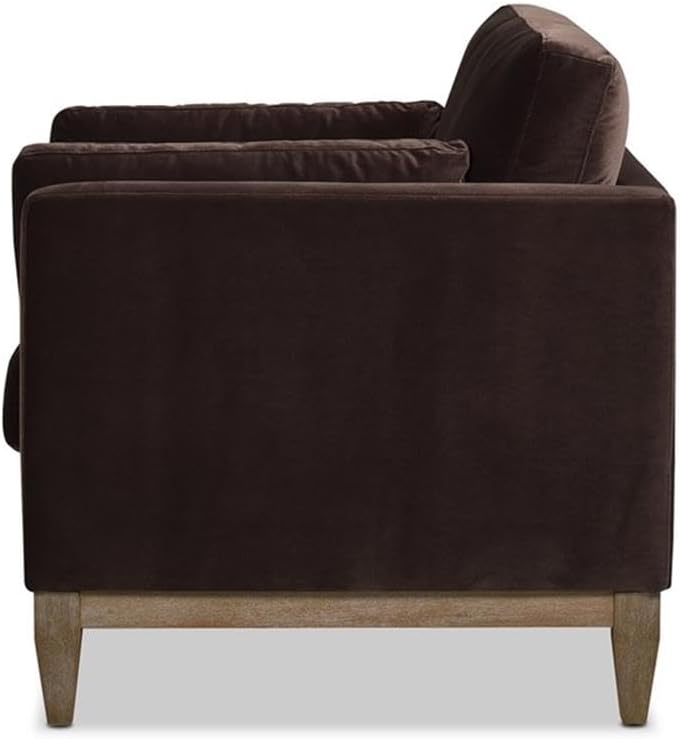 36" Modern Arm Chair, Performance Velvet