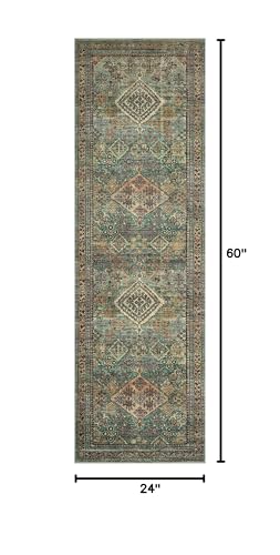 Loloi Magnolia Home by Joanna Gaines Sinclair Collection SIN-01 Pebble/Taupe 7'-6" x 9'-6", .25" Pile Height, Machine Washable, Area Rug