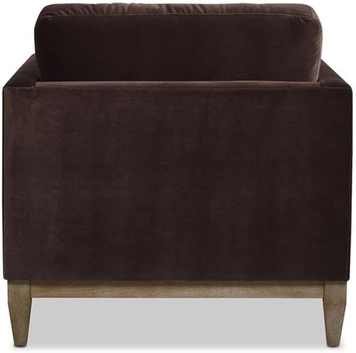 36" Modern Arm Chair, Performance Velvet