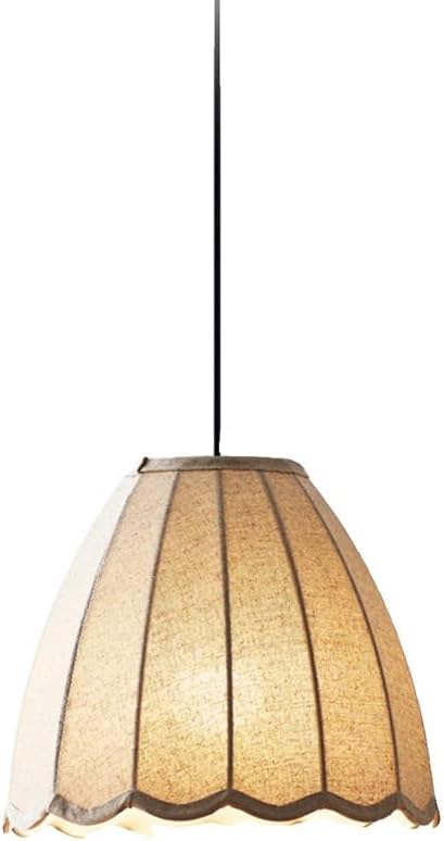 Modern Scalloped Linen Pendant