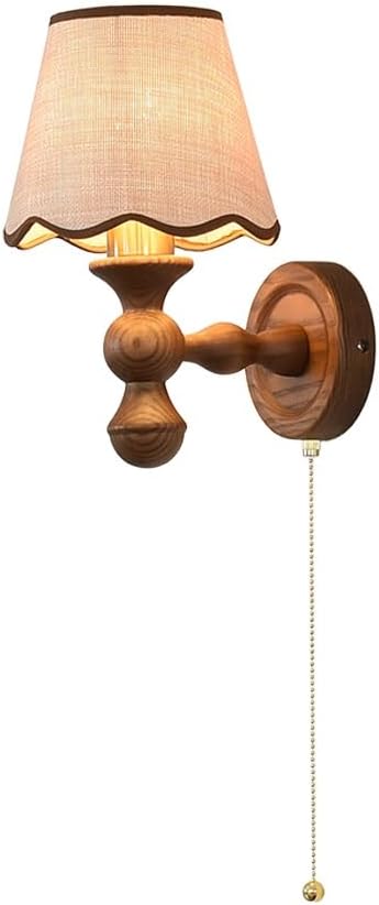 Vintage Wooden Walnut Wall Sconce