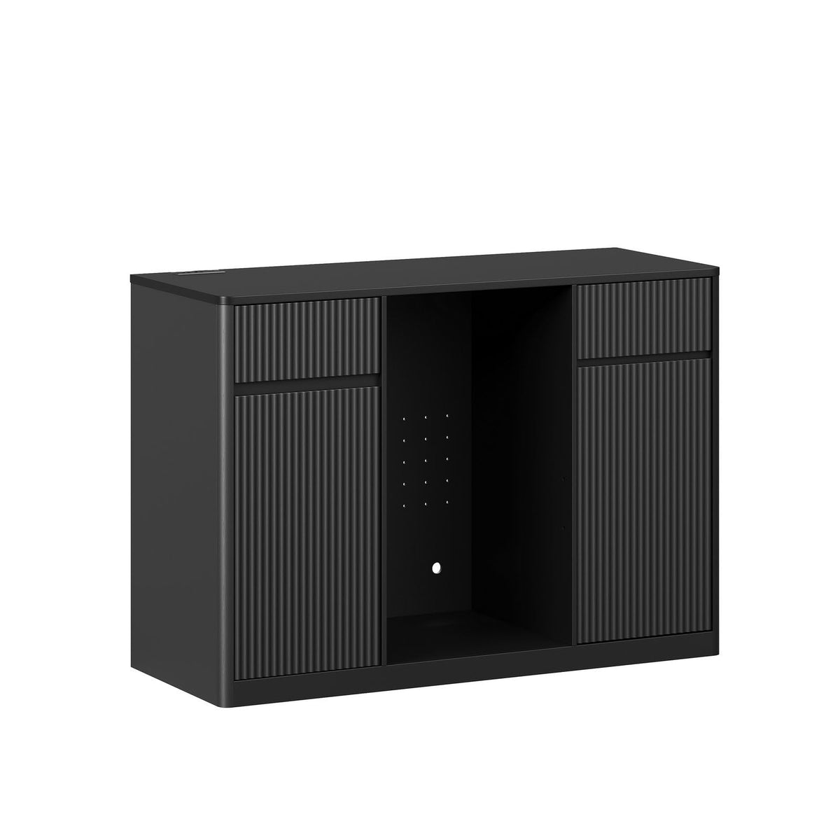 51" Modern Coffee Bar Cabinet with Fridge Space & 2 Drawers