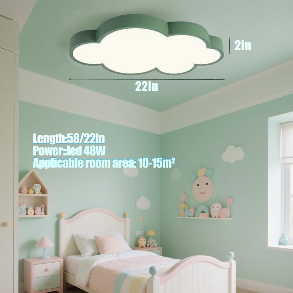 Cloud Shape Led Ceiling Light, with Remote Control