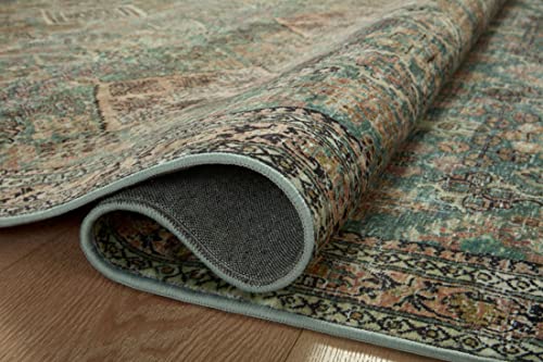 Loloi Magnolia Home by Joanna Gaines Sinclair Collection SIN-01 Pebble/Taupe 7'-6" x 9'-6", .25" Pile Height, Machine Washable, Area Rug