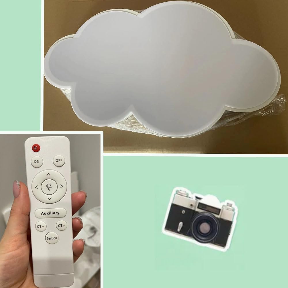 Cloud Shape Led Ceiling Light, with Remote Control