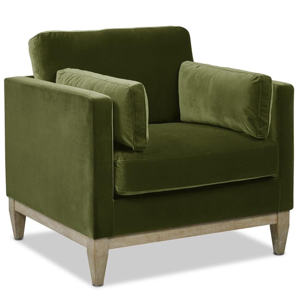 36" Modern Arm Chair, Performance Velvet