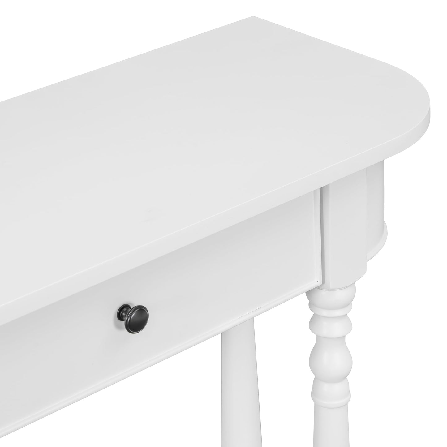 36-Inch Retro Console Sofa Table with Drawer & Storage Shelf