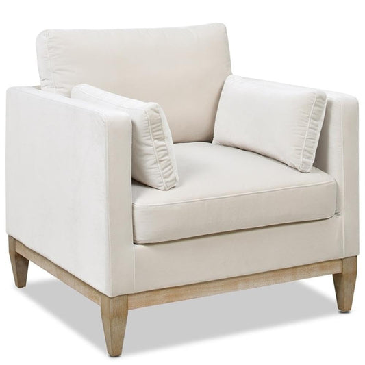 36" Modern Arm Chair, Performance Velvet