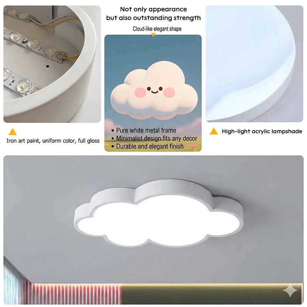 Cloud Shape Led Ceiling Light, with Remote Control
