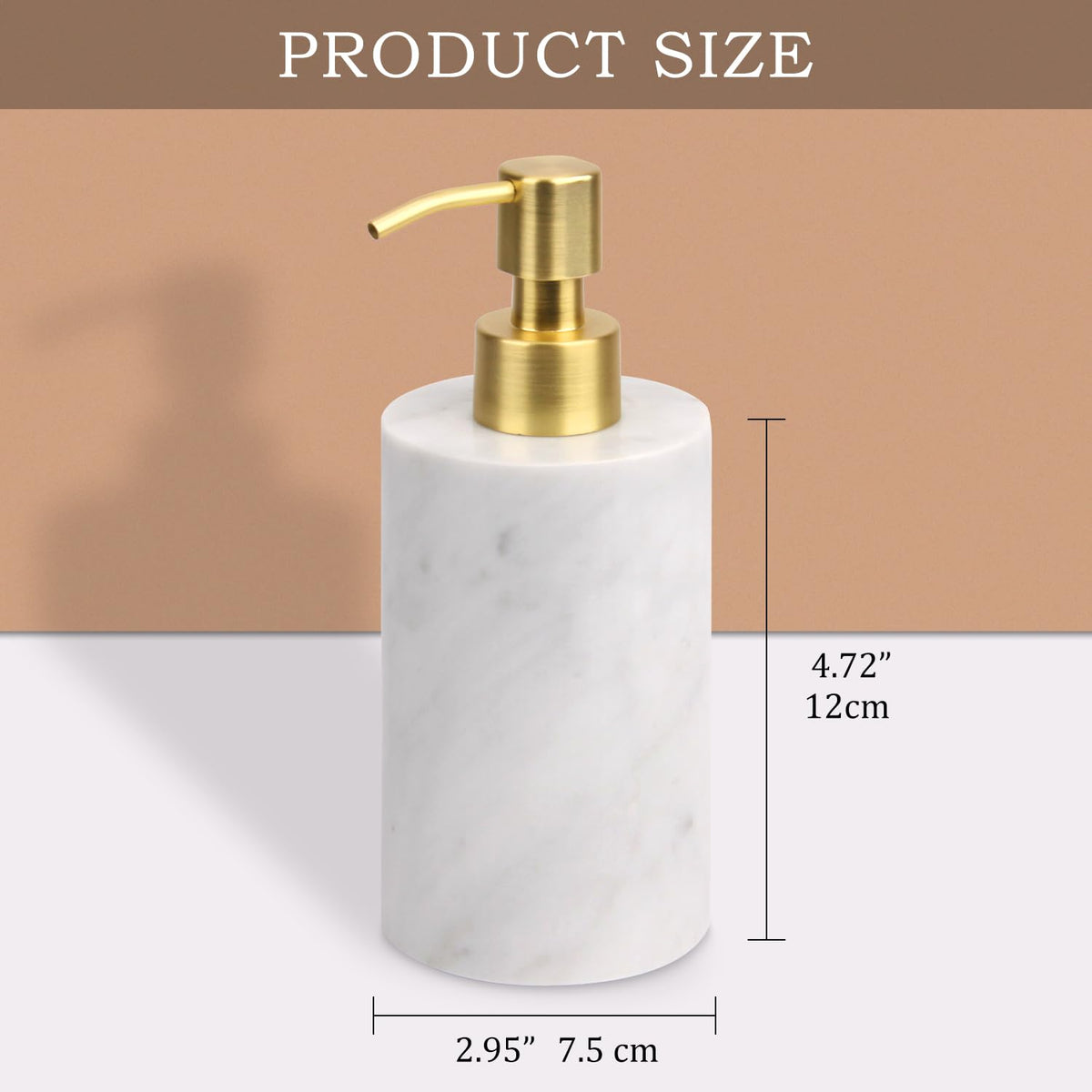 Natural Calacatta Viola Marble Soap Dispenser
