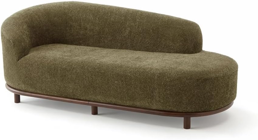 Bouclé Chaise Lounge Sofa