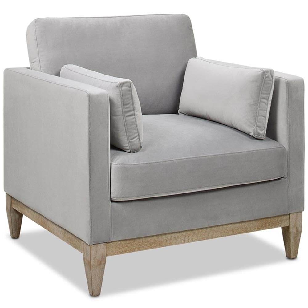 36" Modern Arm Chair, Performance Velvet