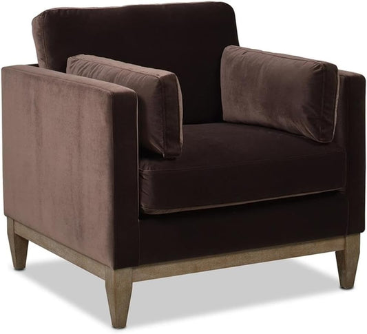 36" Modern Arm Chair, Performance Velvet