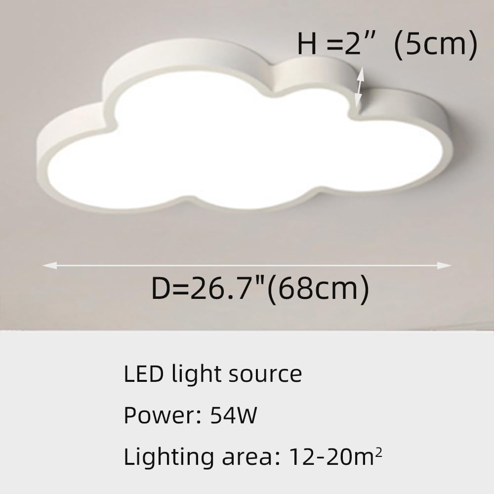 Cloud Shape Led Ceiling Light, with Remote Control