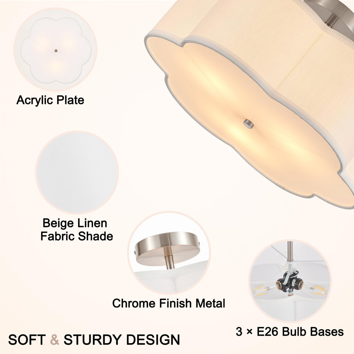 Semi Flush Mount Ceiling Fixture