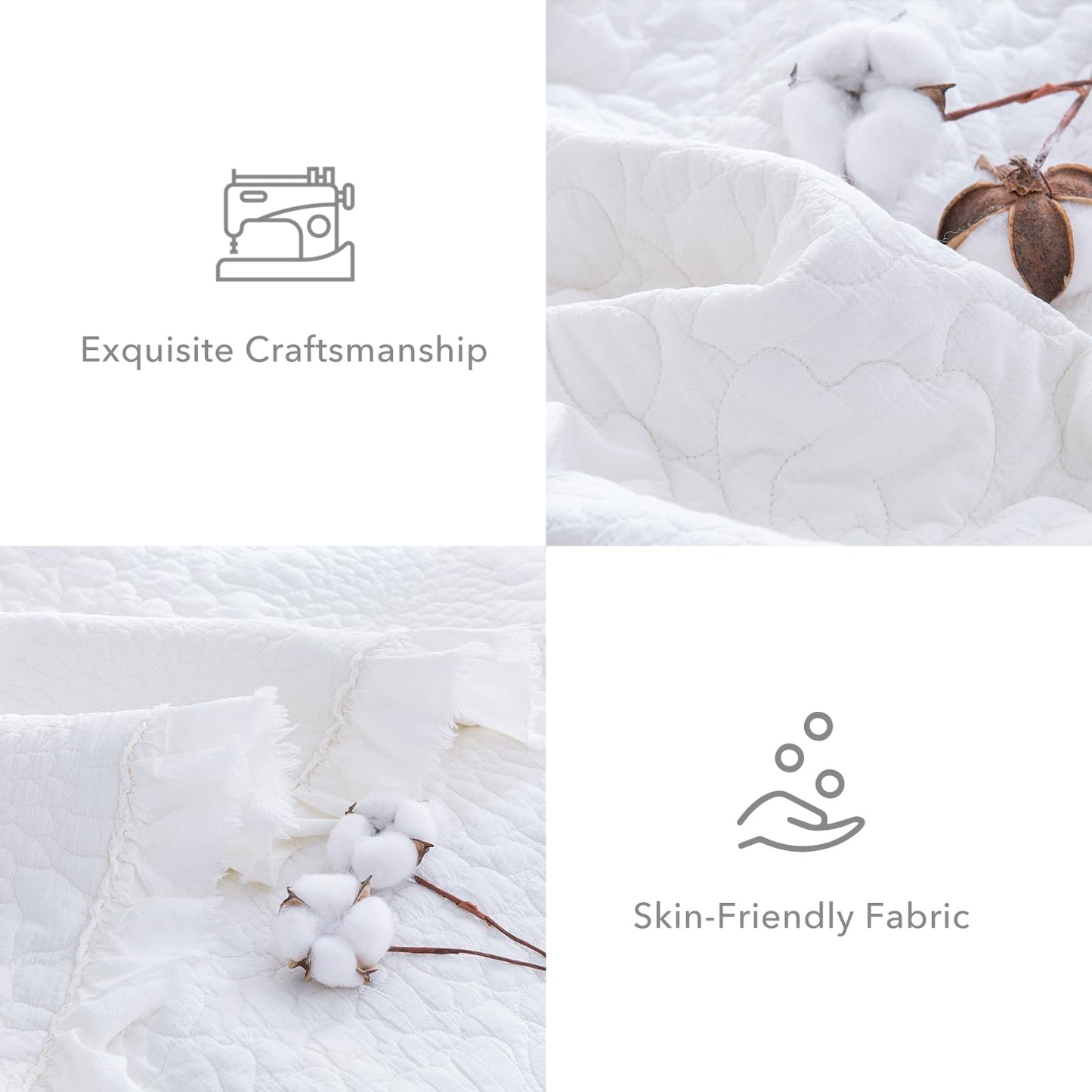 Cotton Oversized Quilt Bedspread Set