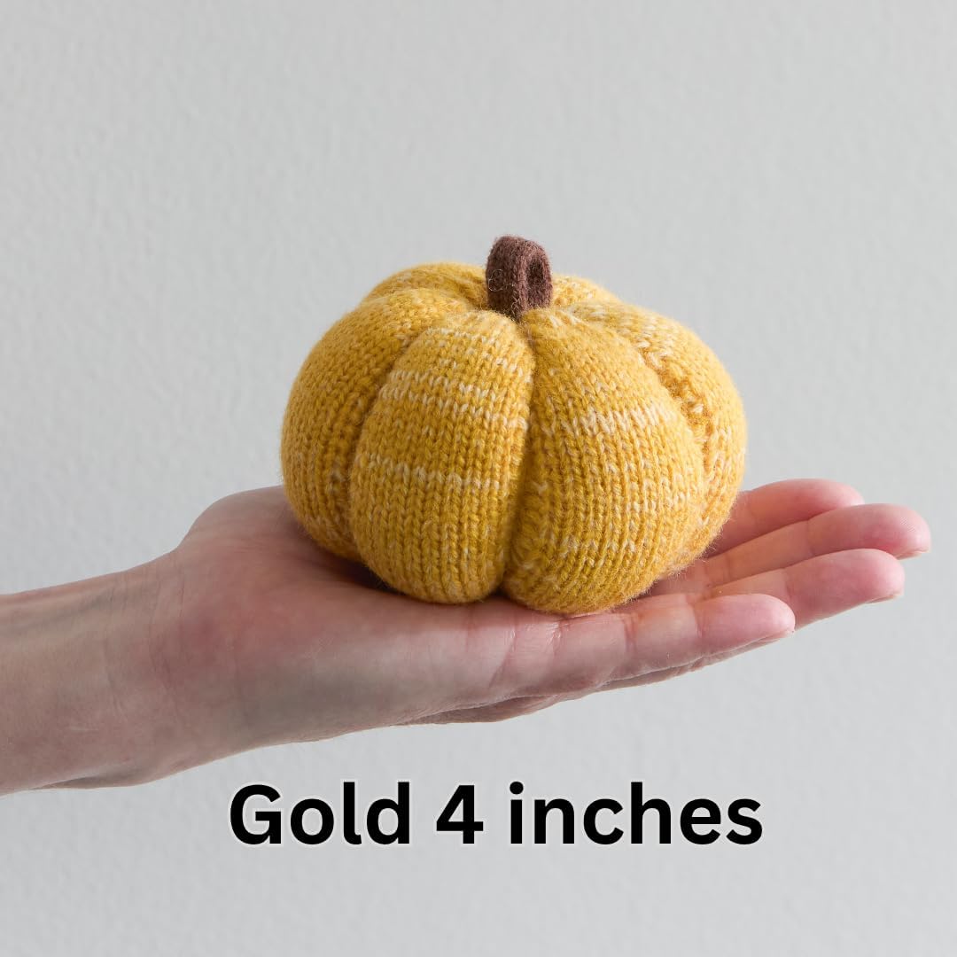 Set of 3 Cozy Knit Pumpkins