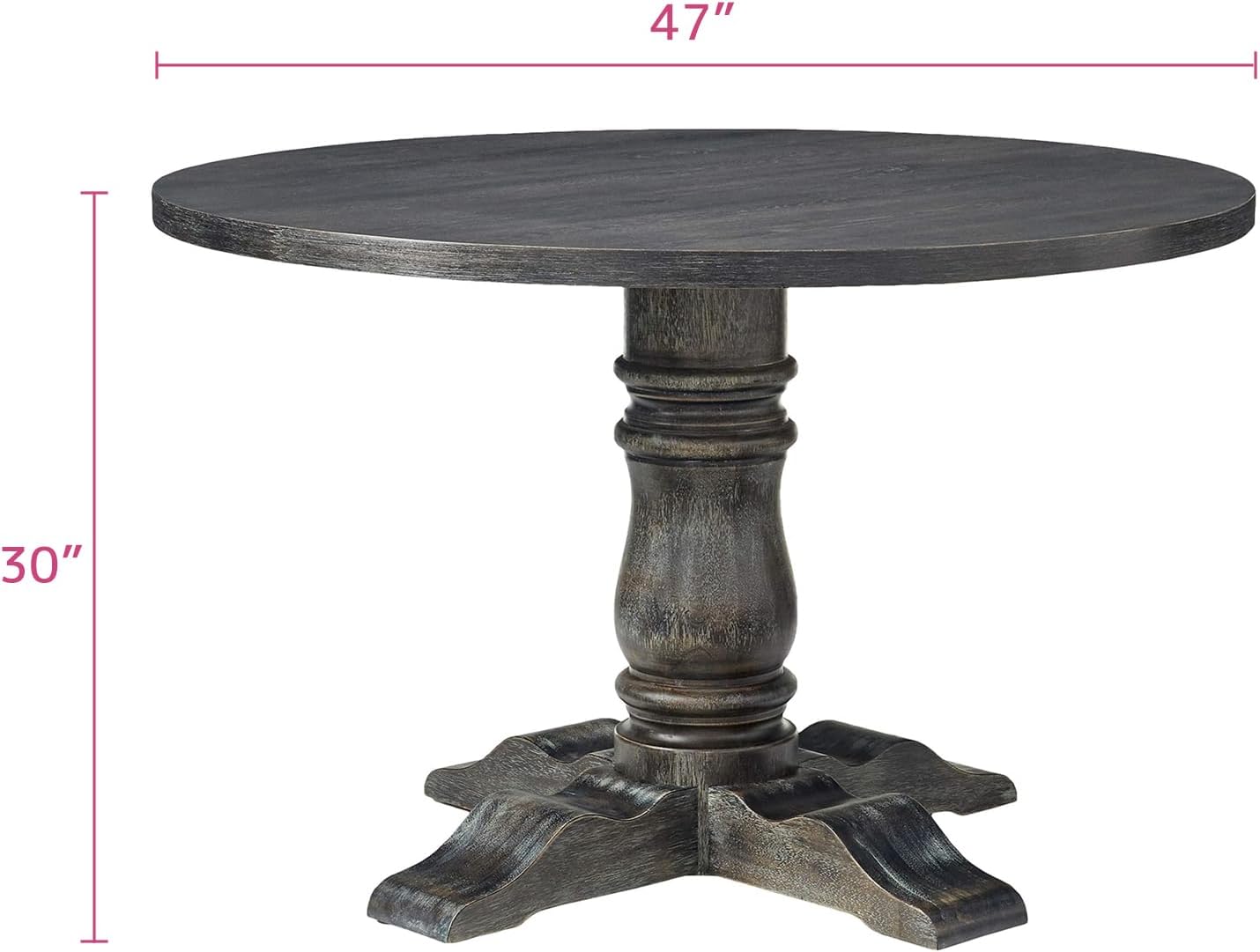 47" Round Pedestal Dining Table