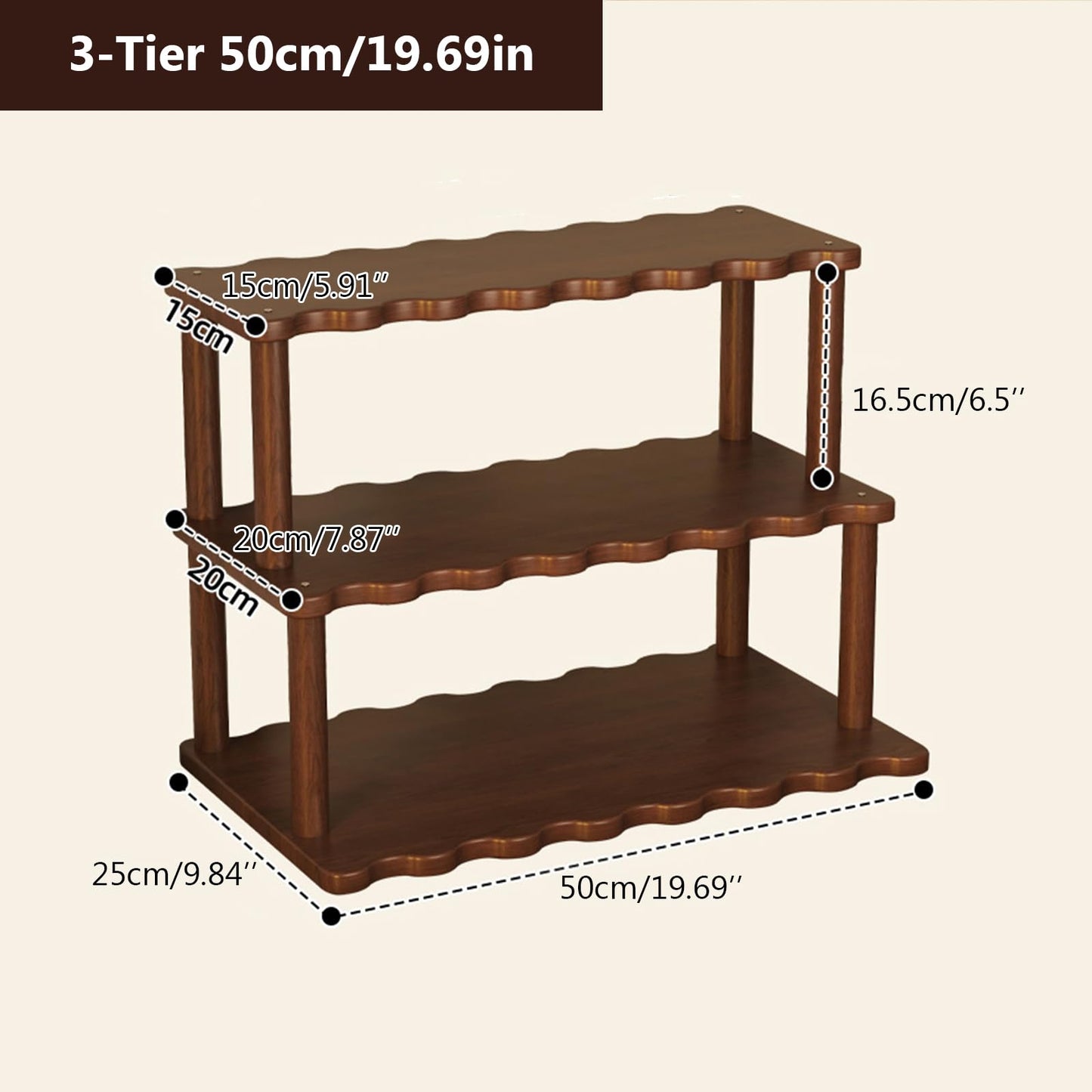 Wooden Mug Holder Countertop Cabinet