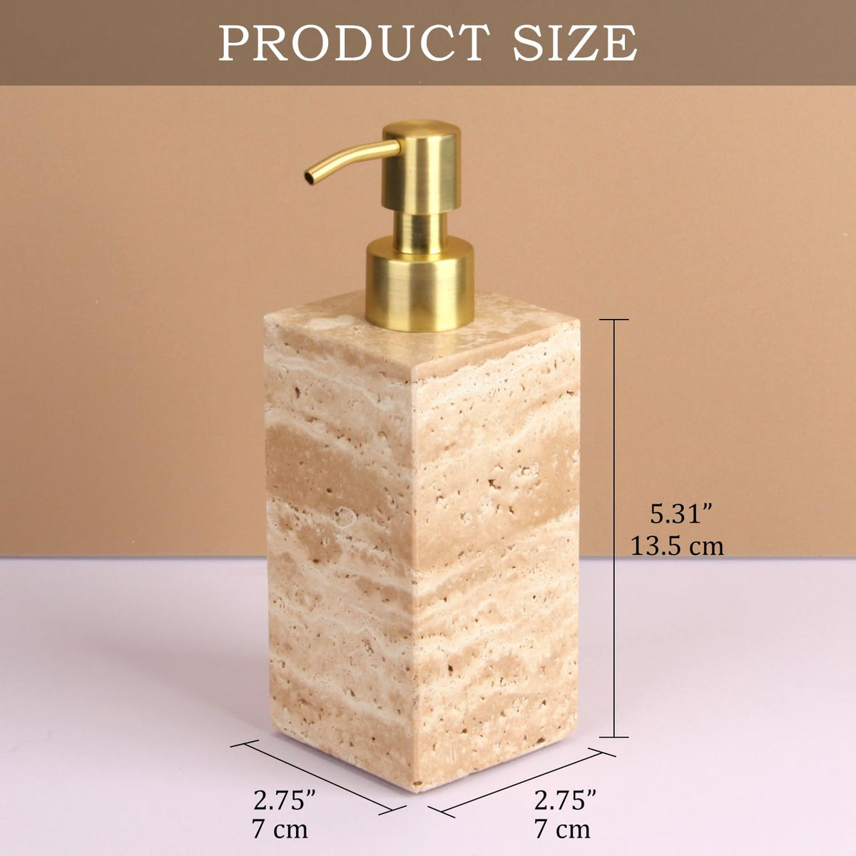 Natural Calacatta Viola Marble Soap Dispenser